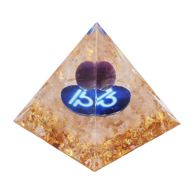 Constellation Pyramid Stone for Positive Energy Reduce Stress Chakra Resin
