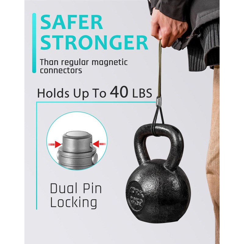 TISUR Titanium Quick Release Keychain, Retractable Key Chain Detachable Keychain
