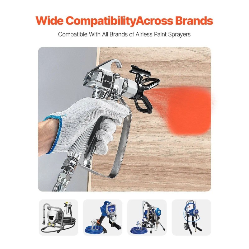 D0100X37P0X Airless Paint Spray Gun 3600PSI 517 Nozzle Professional Paint