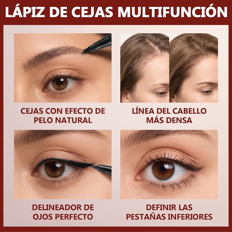 Lápiz Líquido para Cejas Erinde Doble Punta 4D – Perfilado