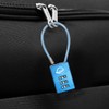 SISAV 3 Digit Cable Combination Lock 12 inches Cable for