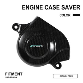 Funparts Sur Ron Engine Cover,Carbon Fiber Motorcycle Engine Guards Motor Guards Cover for Surron Sur Ron Light Bee X/S/L1E Segway X260 X160 Electric Dirt Bike