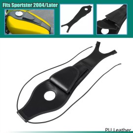 Unbranded Black Front Tank Cover Panel Pad Bib Bra W/ Pouch For Harley Sportster 883 XL883