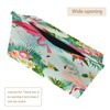 2 Pack Tissue Box Cover Holder, Flamingo Birds Rectangle Leather