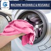 GLIMGLINT Pink Microfiber Cleaning Cloth, 12 Pack Cleaning Towels for