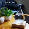 YYT Weather-changing Tabletop Storm Glass with Wooden Base Drop
