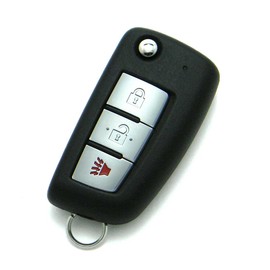 OEM 3-Button Remote Flip Key Fob Compatible with 2014-2020 Nissan Rogue S (FCC ID: CWTWB1G767, P/N: H0561-4BA1A, H0561-4BA1B)
