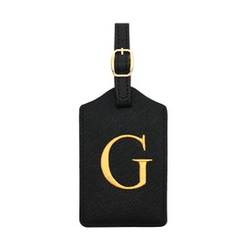 Luggage Tag PU Leather for Suitcase Baggage Handbag Travel Bag Label Suitcase Tag Label Tag w. Name Card & Privacy Cover (G)