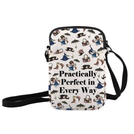 Mary Quote Messenger Bag Practically Perfect in Every Way Movie Inspired Gift Film Lover Gift, Mary Quote Crossbody Bag