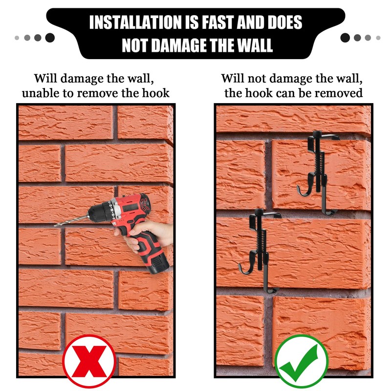 Farady Stainless Steel Brick Wall Clips for Hanging Outdoors Heavy