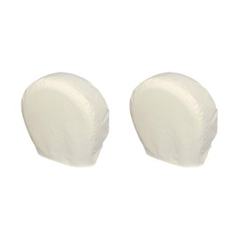 Explore Land Tire Covers 2 Pack - Tough Tire Wheel Protector for Truck, SUV, Trailer, Camper, RV - Universal Fits Tire Diameters 23-25.75 inches, White