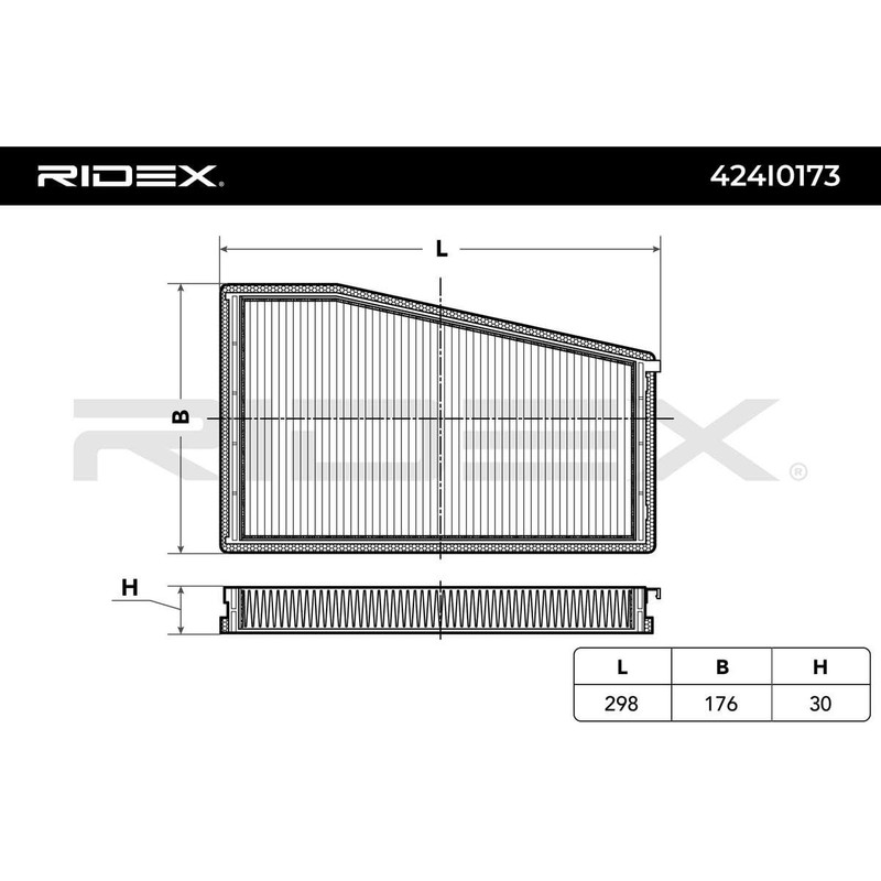 RIDEX 424I0173 Filter Interior Air Dust Filter Pollen Filter Micro