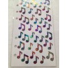 STICKO CLASSIC STICKERS - JAZZY NOTES - RAINBOW COLORS -