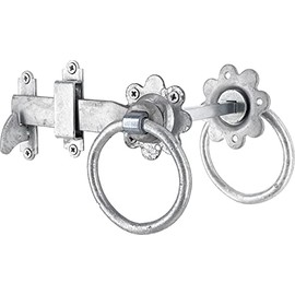 IRONTITE® Ring Gate Latch, Heavy Duty Gate Latch for Wooden Gates, Auto Garden Gate Latch Ideal for Keeping Garden Gates and Doors Shut, Opened from Either Side of Gate (BZP)