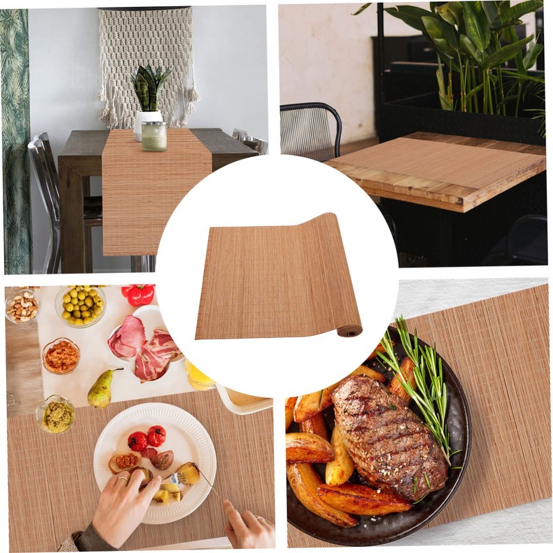 CIYODO Stylish Bamboo Tea Mat Table Runner Placemat Tea House