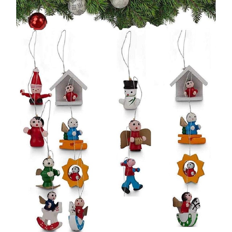 48 Fine Detail Hand Made Traditional Wooden Tree Easter Nativity