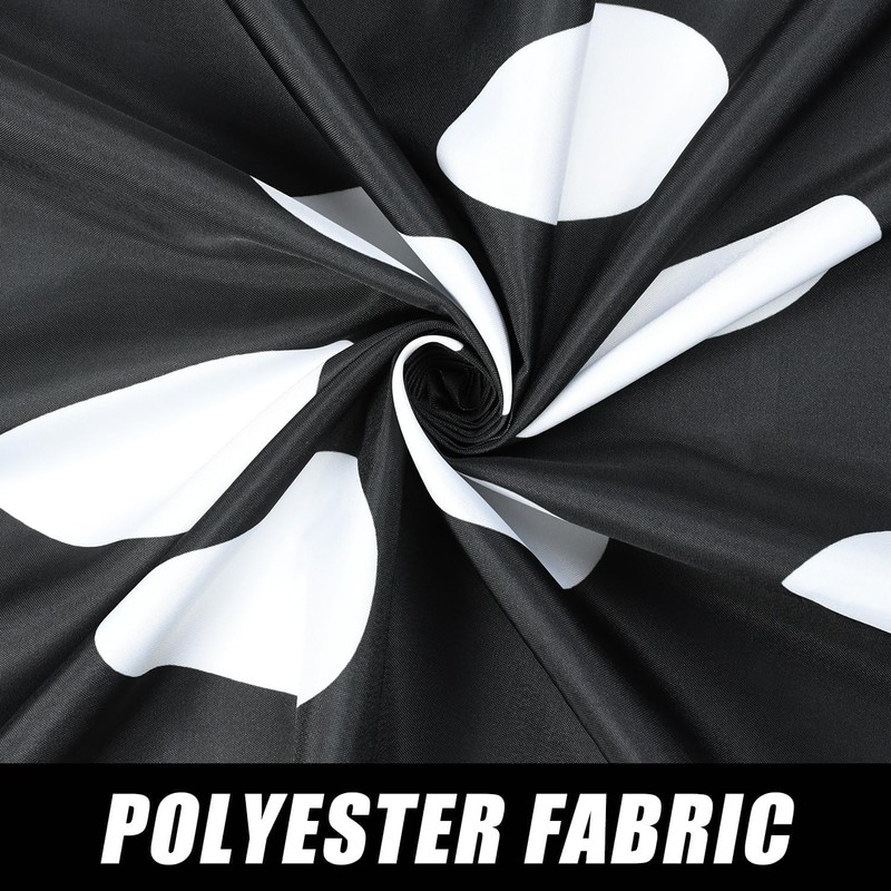 RiePoiia Black and White Shower Curtain Fun Shower Head and