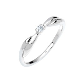 Diamore Women's Ring - 925 Sterling Silver-White Diamond - 0605160213 Size N white