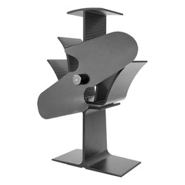 Lincsfire 2 Blades Heat Powered Stove Fan Warm Air Circulating Eco Friendly for Wood/Log Burner/Fireplace