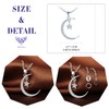 MicVivien Women's Necklace 925 Sterling Silver Star and Moon Pendant