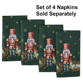 Newbridge Christmas Nutcracker Border 60 x 84 Inch Rectangle Fabric Tablecloth, Hunter Green Holiday Table Cover for Dinner Party and Banquet