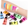 Minkissy 8pcs Washable Dark Reactive Face Paints Safe Luminous Bodypaint