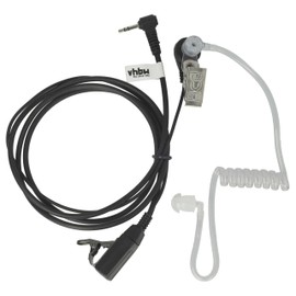 vhbw Headset Compatible with Motorola T6500, T6412, T6320, T6312, T6400, T6322, T6300, T6510, T6310, T6300AA, T6500AA Radio - Black