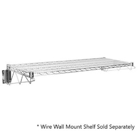 TrueCraftware- 18” Single Shelf Support Direct Wall Bracket Chrome Plated- Shelves Support Wire Shelf Bracket for Pantry Kitchen Home Wire Shelf Bracket Wire Storage Racks Wall Mount Shelf