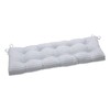 Pillow Perfect Outdoor/Indoor Austin Pewter Tufted Bench/Swing Cushion, 1 Count