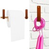 Abeillo 4 Pcs Leather Wall Hooks, Wall Hanging Straps Hanger