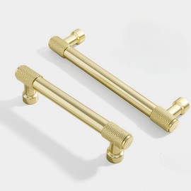 Fiabgum 10 Pack 5 Inch(128mm) Brushed Gold Cabinet pulls Kitchen Cabinet Handles, Cabinet Pulls Kitchen Cabinet Hardware for Cupboard Drawer Pulls