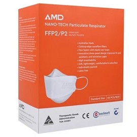 AMD Face Mask - NANO-TECH Particulate Respirator - T4 Level 3 Medical Respirator with Four Layers 50 Pack