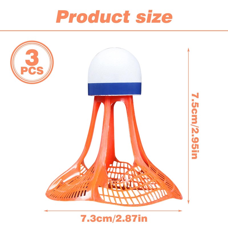DtgEcd 3PCS Shuttlecocks,shuttlecocks Badminton,windproof Nylon Balls,help Improve Skill Level in