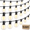 Mlambert 200Ft(4x50Ft) Outdoor String Lights G40 Globe Patio Lights with