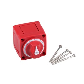 Waterproof Battery Disconnect Switch for Boat, 12V–48V Heavy Duty Power Shut Off Switch, 300A Ignition Protected Kill Switch for Marine, RV, Truck, Car