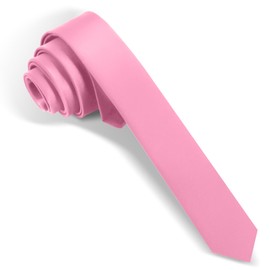 Skinny Ties Pink Ties For Men and Women Solid Pure Color 1.58" (4CM) Plain Formal Slim Neckties