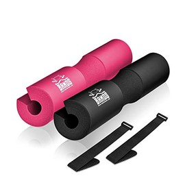 THE X BANDS - Squat Pad - Hip Thrust Pad - Squat Bar Neck Pad - Barbell Pad - Hip Thrust Barbell Pad - Foam Barbell Pad - Foam Squat Pad - Foam Squat Sponge Barbell Pad Foam - Barbell Padding - Black