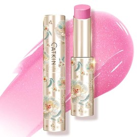 CATKIN Bálsamo labial brillante ultra hidratante con brillo, tinte labial en gel rellenador y fundente, manteca de karité reparadora y calmante para l