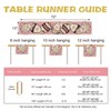 Uruney Easter Bunny Pink Table Runner, Cute Rabbit Easter Egg