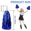 Lovecheer 12PCS Blue Pom Poms Cheerleading Fluffy Metallic Cheer Pom
