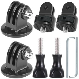 ZHUROUPU for Gopro Tripod Mount Adapter 1/4 Inch, Camera Mount Adapter Replacement Compatible with for Gopro Hero 10/9/8/7/6/5, for DJI Osmo and Other 1/4 Action Cameras, Ball Adapter, Tools