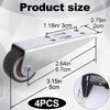 Deozu 4 Pcs Low Profile Casters, Rubber Low Profile Caster