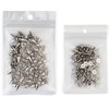 100 Sets 9.5MM Silver Spikes and Studs Metal Bullet Cone