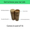 16 Pcs Bamboo Spice Jar Lids Fits Square Containers Seasoning