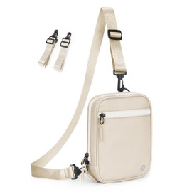 BALEAF Waterproof 1.5L Belt Bag for Women HumBag Fanny Pack Crossbody Adjustable Strap Everywhere Waist Packs Workout Running White