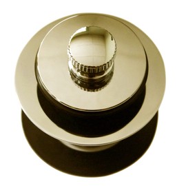 Westbrass D331-F-01 1-3/8-Inch NPSM Fine Thread Twist-and-Close Bath Drain Plug, Polished Brass