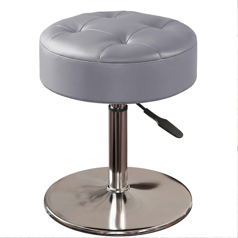 Youtanic Vanity Stool with Adjustable Height, 360°Swivel Ottoman Chair for