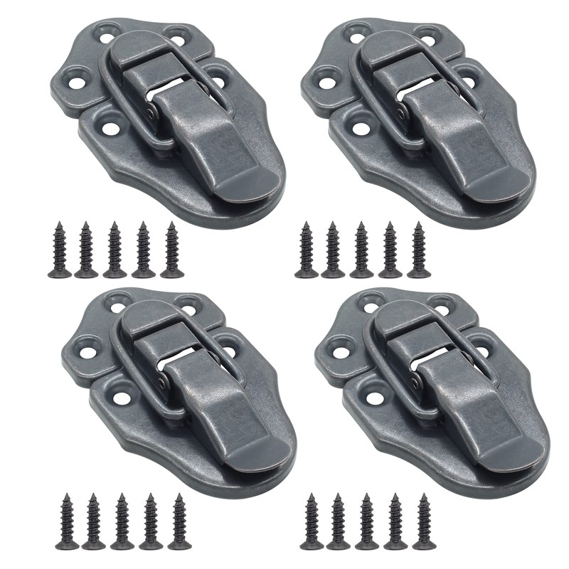 Cionyce 4 Pack Chest Latches Hardware Black Hasp Latch Vintage