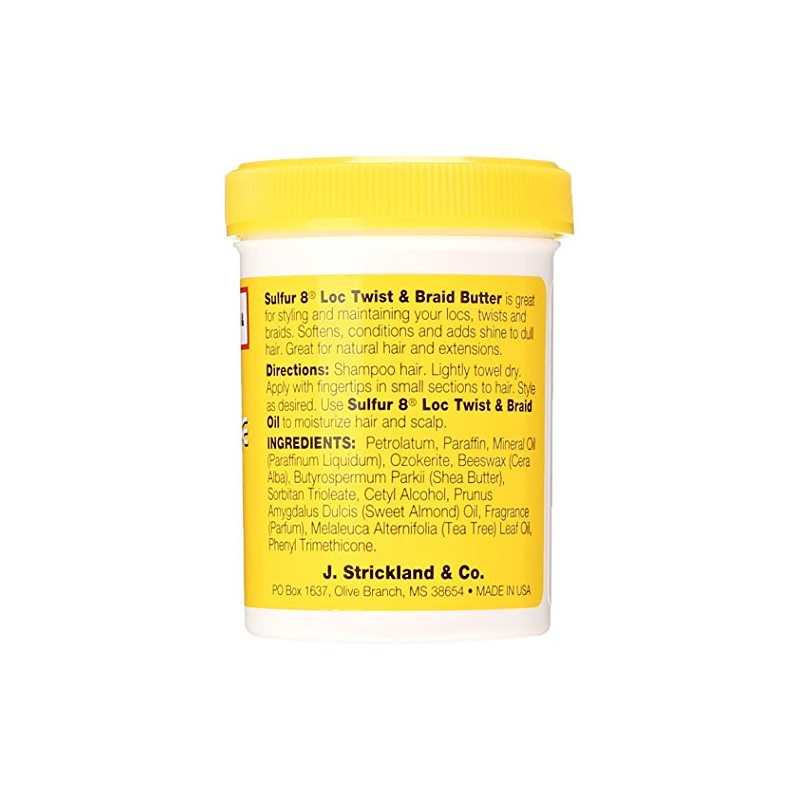 Sulfur8 Loc Twist and Braid Butter, 4 Ounce