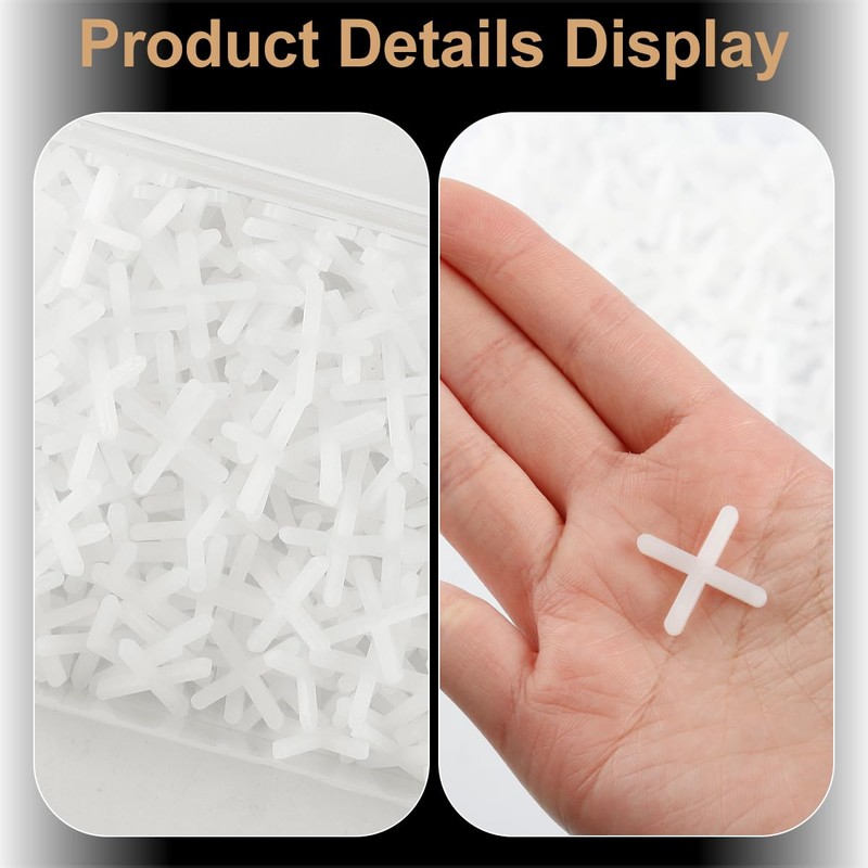 Lotsdonxia 300pcs 3mm Tile Spacers – Easy to Use Plastic